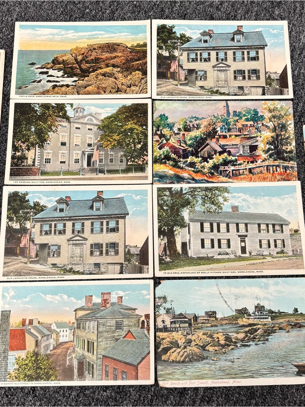 Lot of 10 Vintage Marblehead, Massachusetts Postcards
